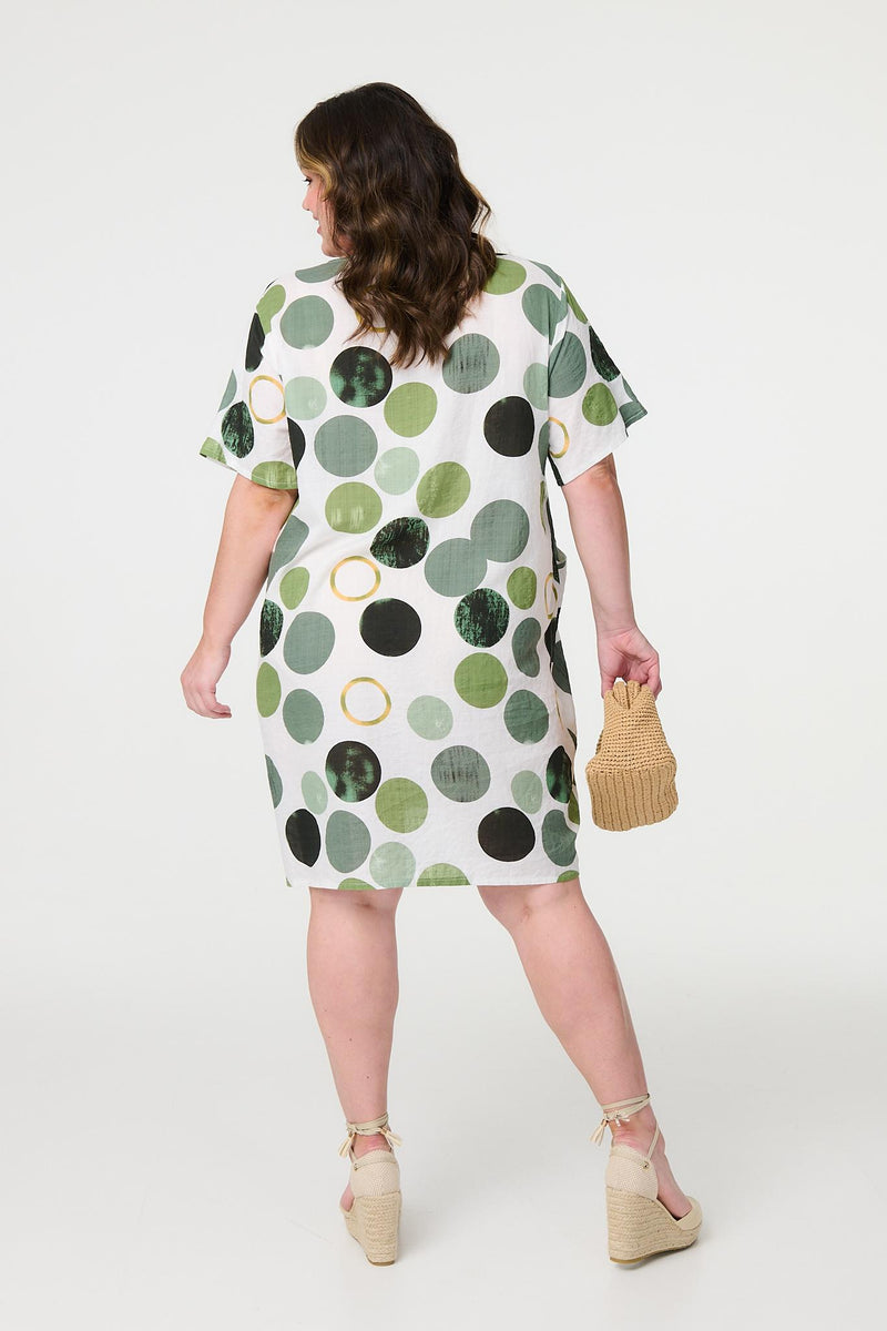 Polka Dot Relaxed Tunic Dress | Izabel London Polka Dot Relaxed Tunic Dress | Izabel London