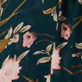 Green | Floral Flare Sleeve Short Wrap Dress