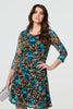 Turquoise | Floral Lace Short Fit & Flare Dress
