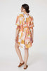 Orange | Printed 3/4 Puff Sleeve Shirt Dress