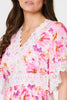 White | Floral Lace 1/2 Sleeve Short Dress