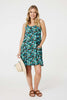 Black | Floral Sleeveless Relaxed Short Dress