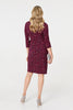 Pink | Animal Print Knot 3/4 Sleeve Short Dress
