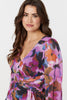 Pink | Floral Long Sleeve Ruched Maxi Dress