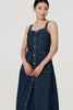 Blue | Denim Fit & Flare Midi Dress