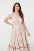 Pink | Paisley Print Lace Trim Maxi Dress