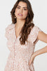 Pink | Paisley Print Lace Trim Maxi Dress
