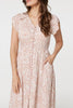 Pink | Paisley Print Lace Trim Maxi Dress