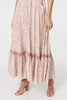 Pink | Paisley Print Lace Trim Maxi Dress
