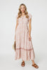 Pink | Paisley Print Lace Trim Maxi Dress : Model is 5'10