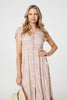 Pink | Paisley Print Lace Trim Maxi Dress