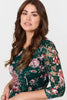 Green | Floral Lace Layer Short Skater Dress
