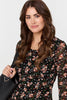 Orange | Ditsy Floral Mesh Knee Length Dress
