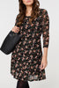 Orange | Ditsy Floral Mesh Knee Length Dress
