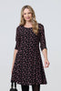 Pink | Ditsy Floral Lace 3/4 Sleeve Short Dress
