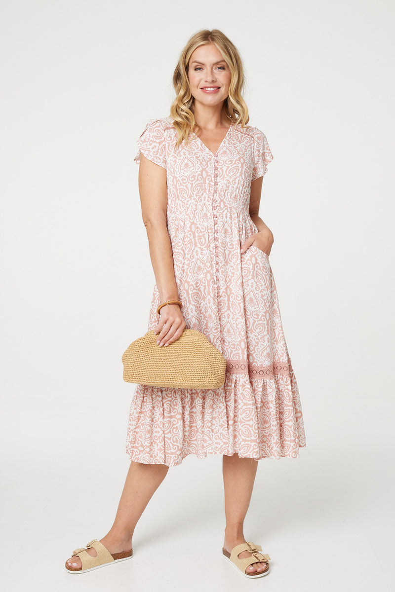 Pink lace summer dress online