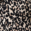 Beige | Animal Print Short Puff Sleeve Maxi Dress
