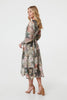 Olive | Patchwork Print Tie Waist Midi Dress
