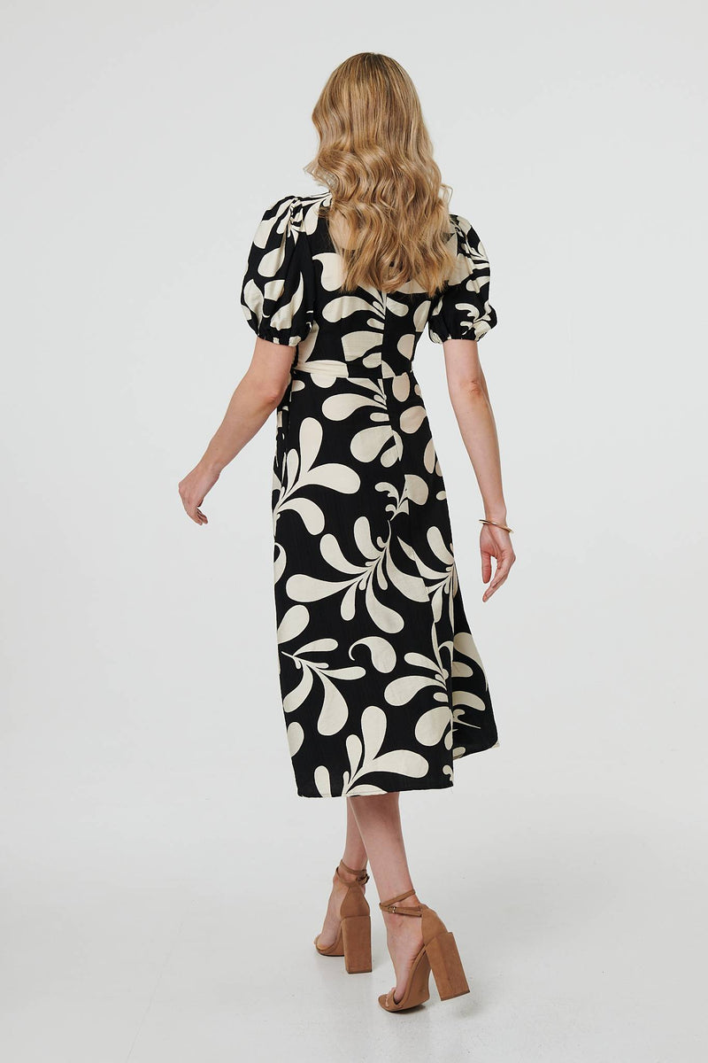 leaf print empire waist midi dress reviews leaf print empire waist midi dress reviews Leaf Print Back Tie Midi Dress