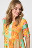 Orange | Tropical Tile Print Smock Dress

