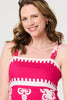 Pink | Ikat Print Sleeveless A-Line Maxi Dress
