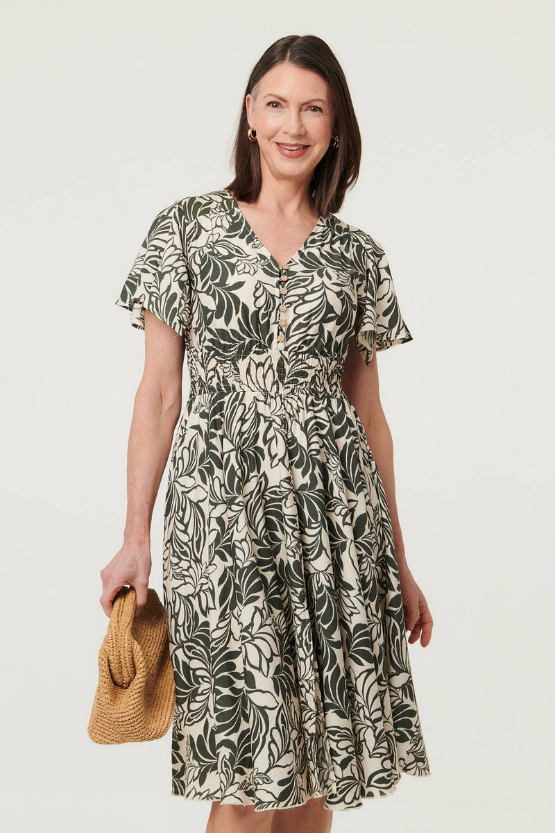 knee length floaty dresses Ever-Pretty Elegant A-Line Chiffon Midi Budget Bridesmaid Dress