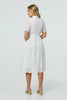 White | Broderie Anglaise Short Sleeve Midi Dress
