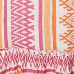 Pink | Aztec Print V-Neck 3/4 Sleeve Short Dress
