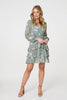 Sage | Vintage Floral Long Sleeve Skater Dress
