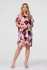 Red | Abstract Relaxed Short Shift Dress

