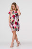 Red | Abstract Relaxed Short Shift Dress
