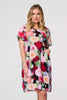 Red | Abstract Relaxed Short Shift Dress
