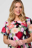 Red | Abstract Relaxed Short Shift Dress
