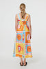 Orange | Patchwork Print Sleeveless Maxi Dress
