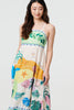Green | Printed Sleeveless Empire Midi Dress
