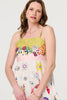 Pink | Printed A-Line Sleeveless Midi Dress
