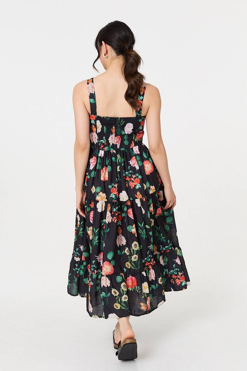 Floral Sleeveless Skater Midi Dress Floral Sleeveless Skater Midi Dress