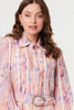 Pink | Floral Embellished Midi Shirt Dress
