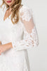White | Floral Lace Layer Long Sleeve Maxi Dress
