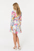 Pink | Floral Long Sleeve Tiered Short Dress
