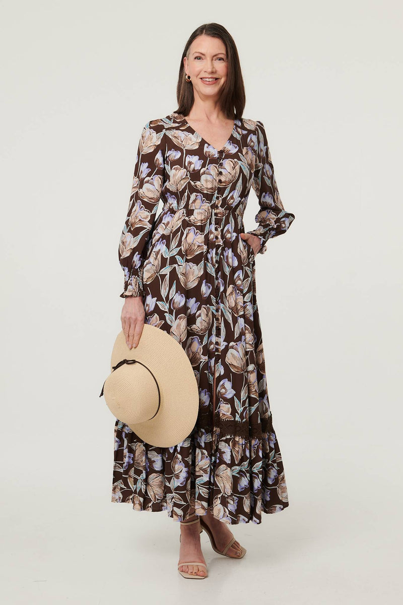 Brown Floral Dresses | Floral Dresses | Izabel London Brown Floral Dresses | Floral Dresses | Izabel London