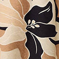 Beige | Abstract Floral Midi Shirt Dress