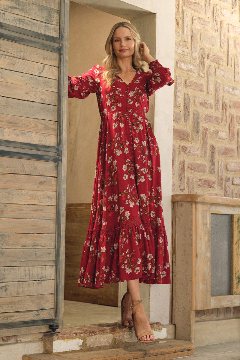 スーツ・フォーマル・ドレス le.ema flower design sleeve dress le.ema flower design sleeve dress レディース