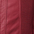 Red | Zip Front Faux Leather Jacket