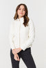 White | Zip Front Faux Leather Jacket