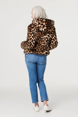 Black | Reversible Leopard Faux Fur Jacket