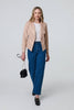 Pink | Faux Leather Waterfall Front Crop Jacket
