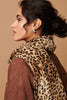 Brown | Animal Printed Relaxed Shawl Scarf
