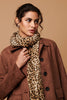 Brown | Animal Printed Relaxed Shawl Scarf
