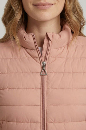 Pink | High Neck Zip-Up Padded Puffer Jacket